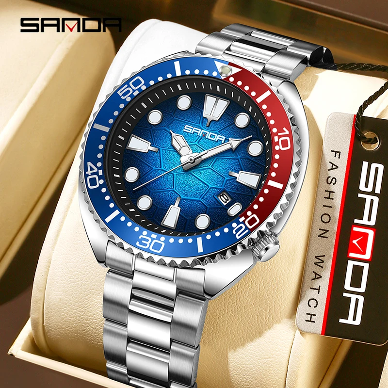 Smartwatch Casual Watches For Men - Классические деловые мужские кварцевые часы SANDA,
