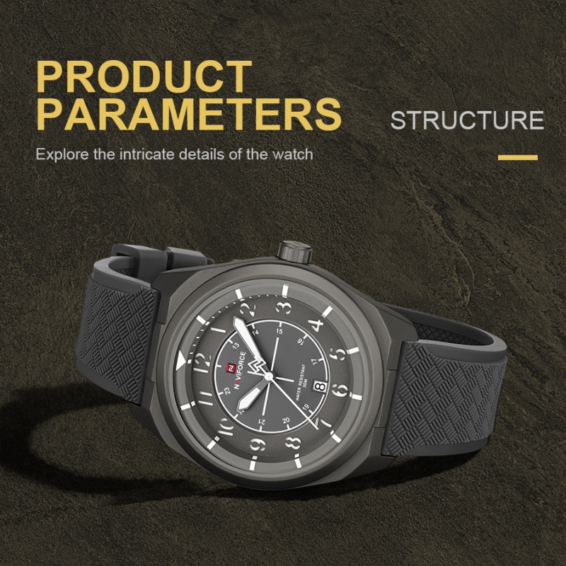 Smartwatch Casual Watches For Men - Мужские кварцевые часы NAVIFORCE с календарем,