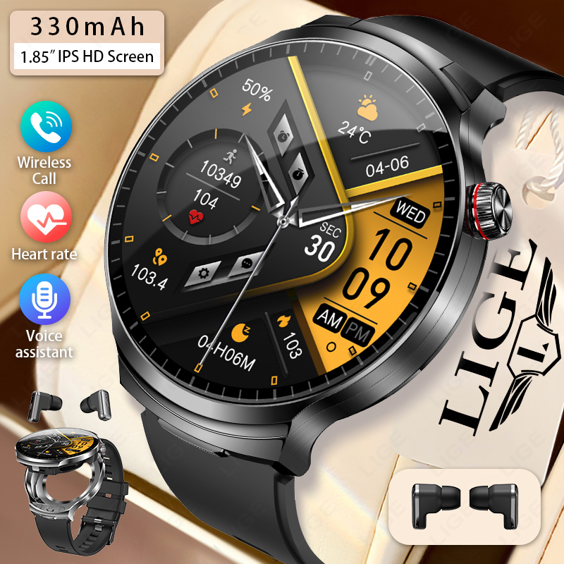 Smartwatch Noise Watches For Men - Смарт-часы LIGE 2026 New TWS 2-в-1