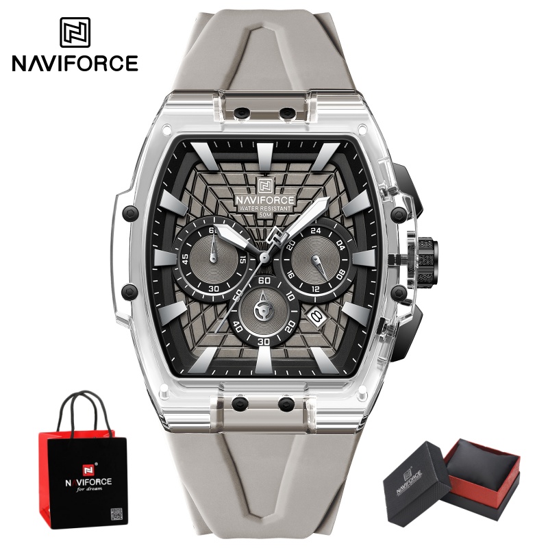 Chronograph Sport Watch - Мужские спортивные часы NAVIFORCE, водонепроницаемые 5ATM,