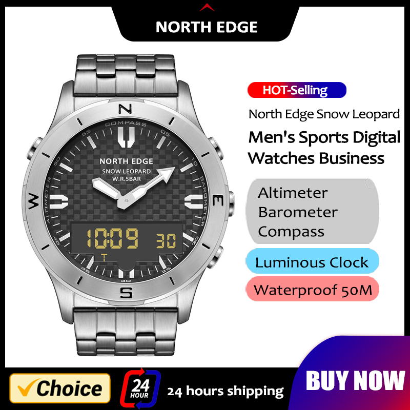 Altimeter Compass Watch - NORTH EDGE мужские спортивные цифровые часы