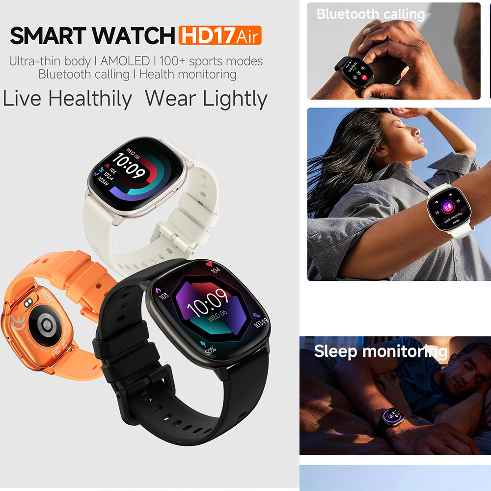 Ультратонкие смарт-часы HD17 A – обзор и цена Smartwatch Health Watches