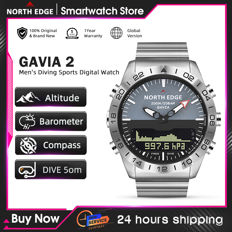 Мужские часы для дайвинга NORT – обзор и цена Altimeter Compass Watch