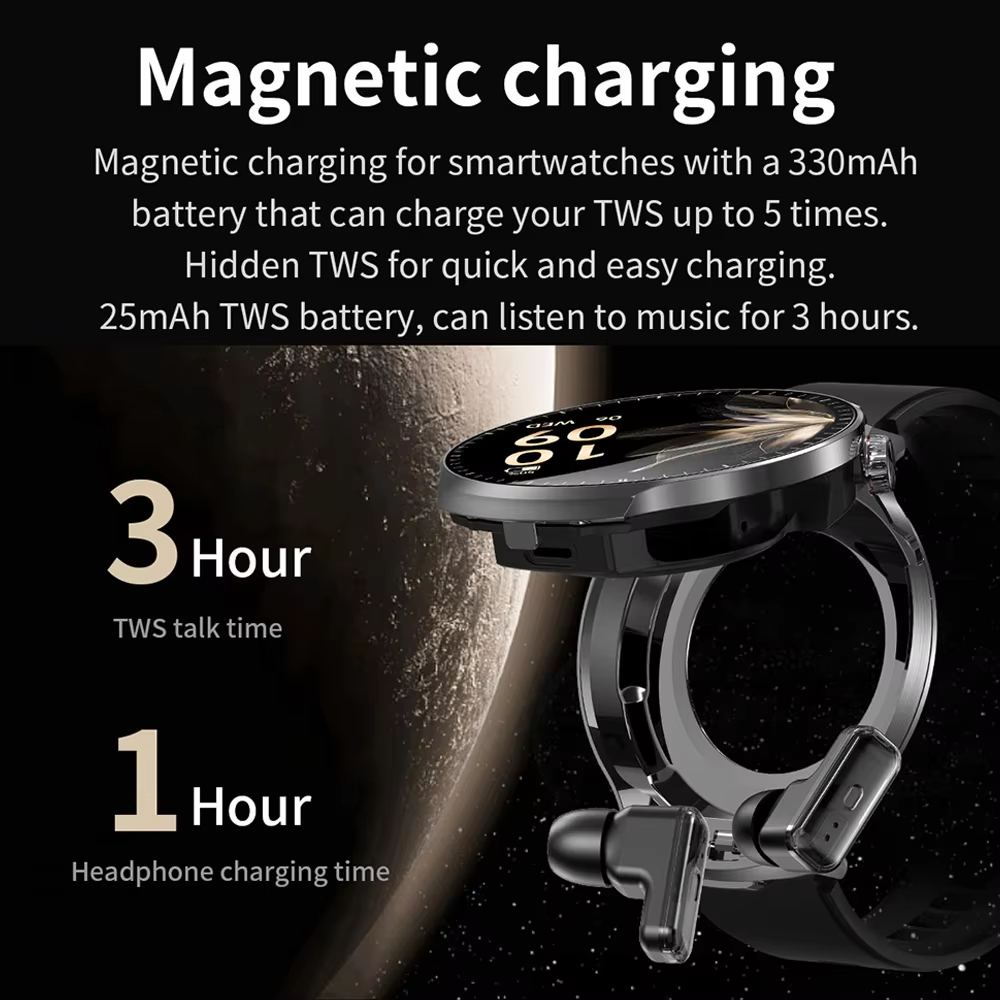 Умные часы TWS 2 в 1 с наушник – обзор и цена Smartwatch Noise Watches For Men
