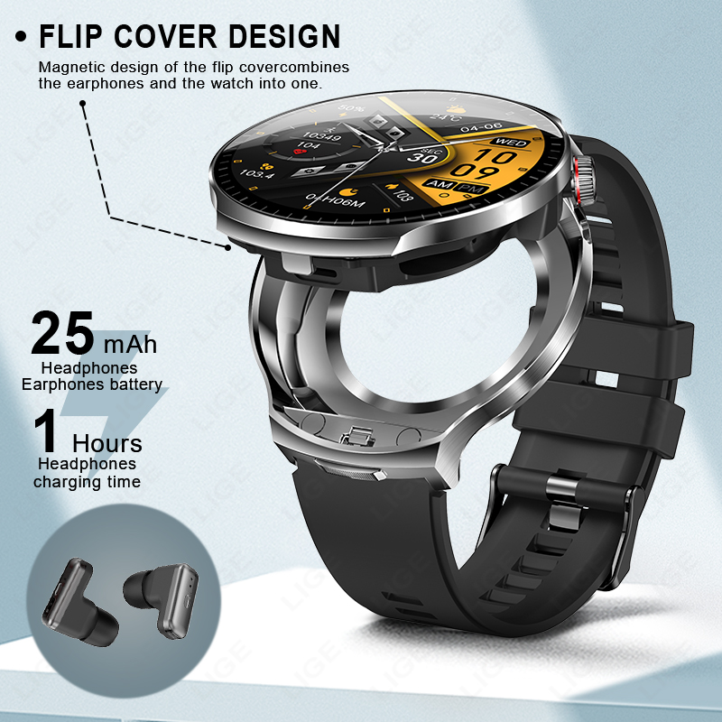 Смарт-часы LIGE 2026 New TWS 2 – обзор и цена Smartwatch Noise Watches For Men