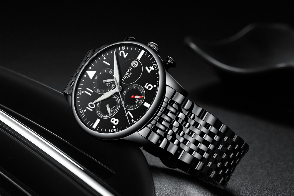 Мужские модные часы NIBOSI, то – обзор и цена Chronograph Sport Watch