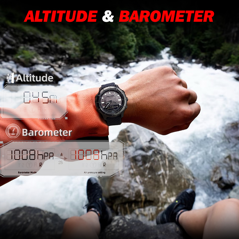 Мужские цифровые часы NORTH ED – обзор и цена Altimeter Compass Watch