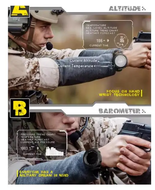 Новые мужские спортивные цифро – обзор и цена Altimeter Compass Watch